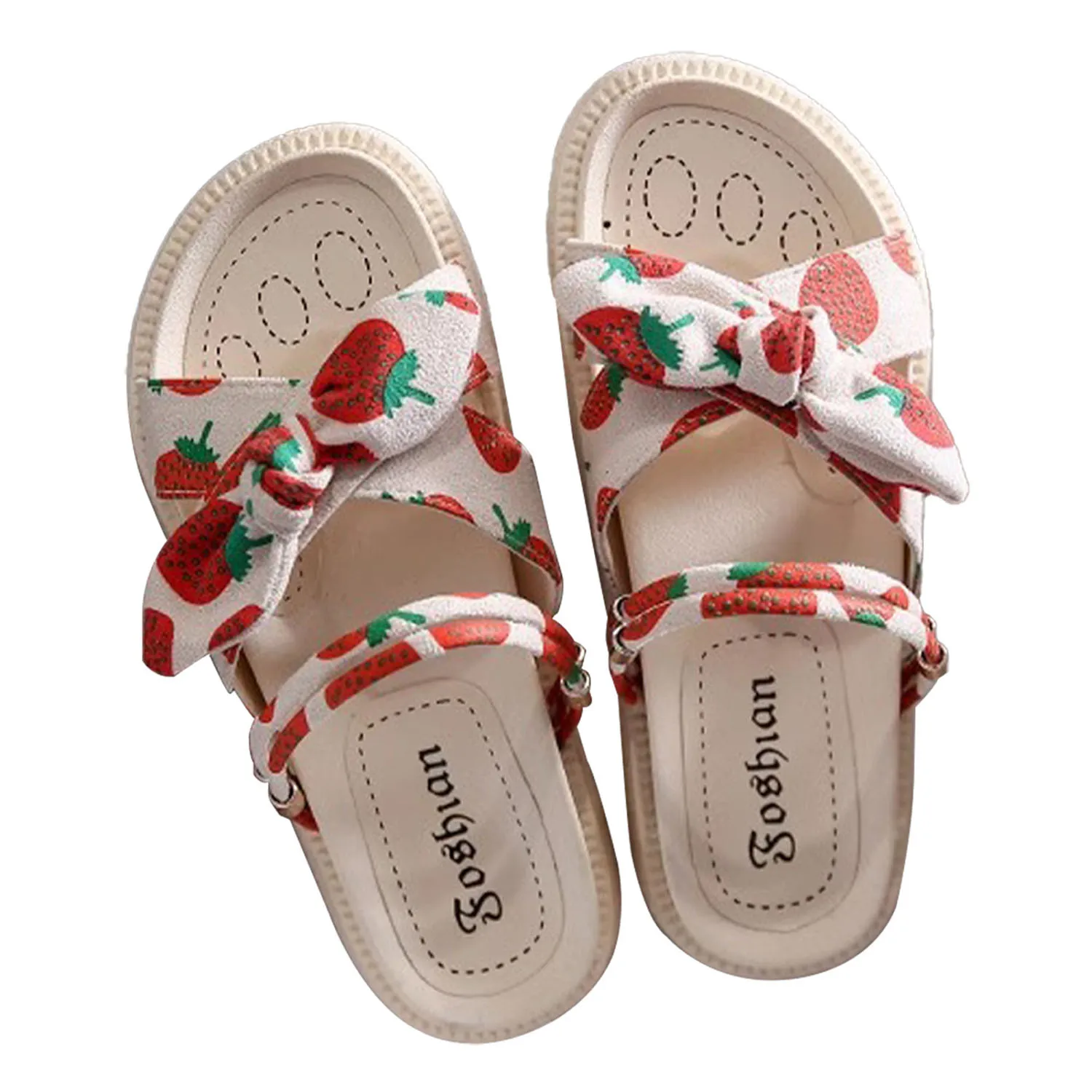 Sprookjesachtige Sandalen Voor Dames 2024 Zomer Nieuwe Sponscake Met Platte Zolen, Dikke Zolen Voor Dames, Trendy Strandschoenen Voor Twee Kleding