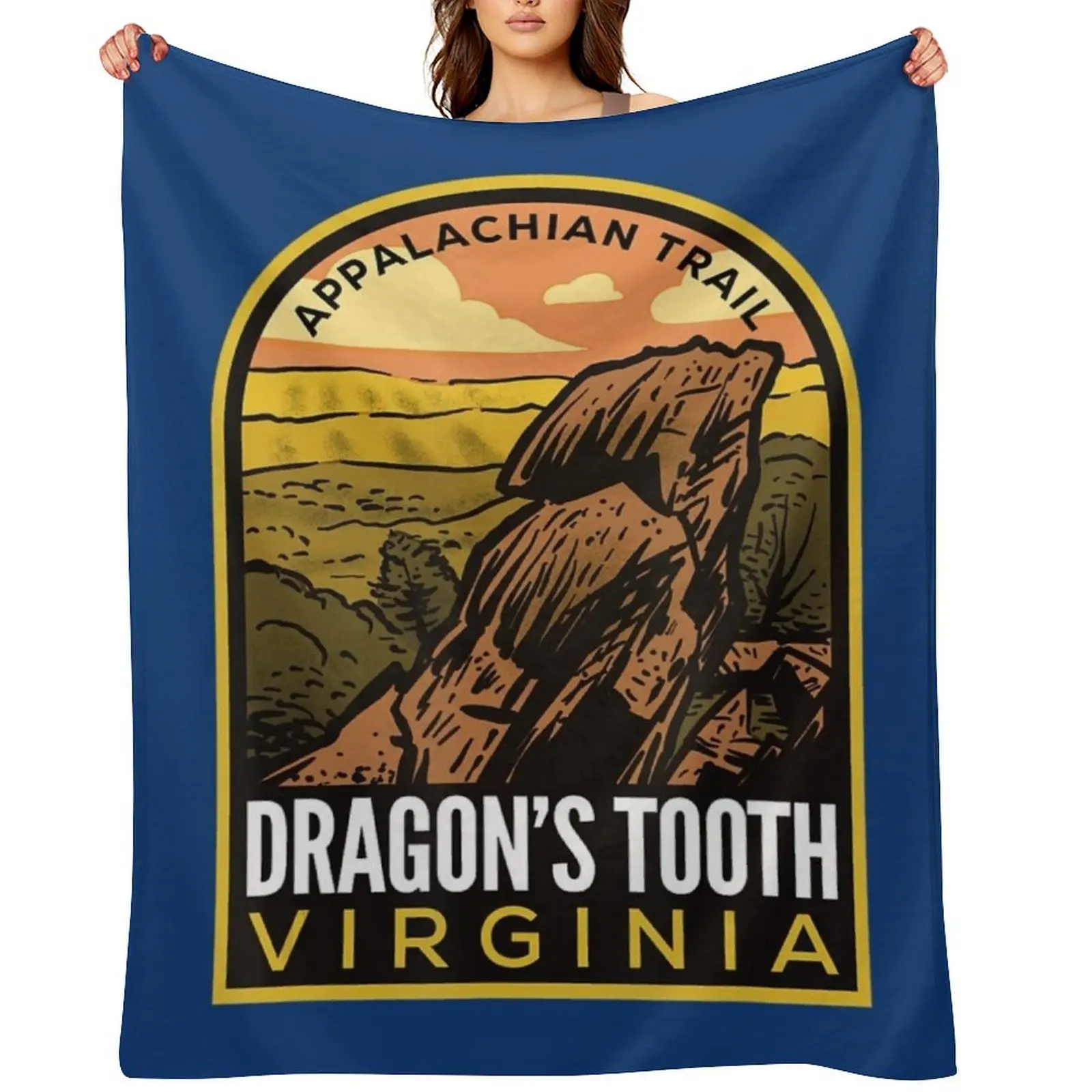Dragon's Tooth Virginia Appalachian Trail Throw Blanket Sofa Quilt Bed Plaid Weighted Comforter Blankets