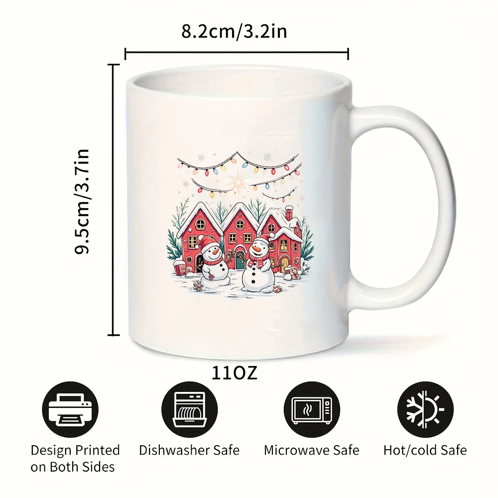 11oz cartoon Christmas mug Home water cup for kids Office creative coffee cup Christmas gift set