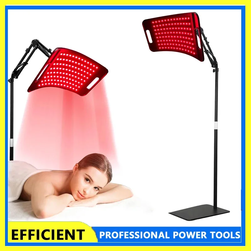 แผงไฟอินฟราเรดสำหรับร่างกายพร้อมขาตั้ง แสงสีแดง 660 นาโนเมตร และอุปกรณ์แสงอินฟราเรดใกล้ 850 นาโนเมตร