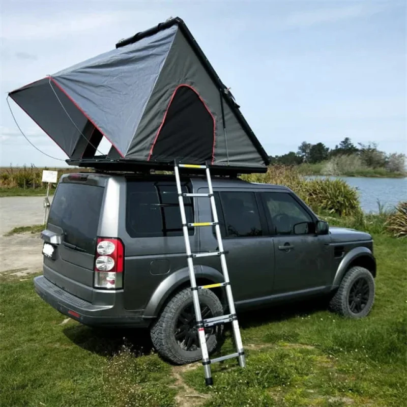 

4*4 Camping Outdoor Heavy Duty With Lage Rack Oem Aluminum Triangle Awnings Hard Shell Campers Car Rooftop Tent