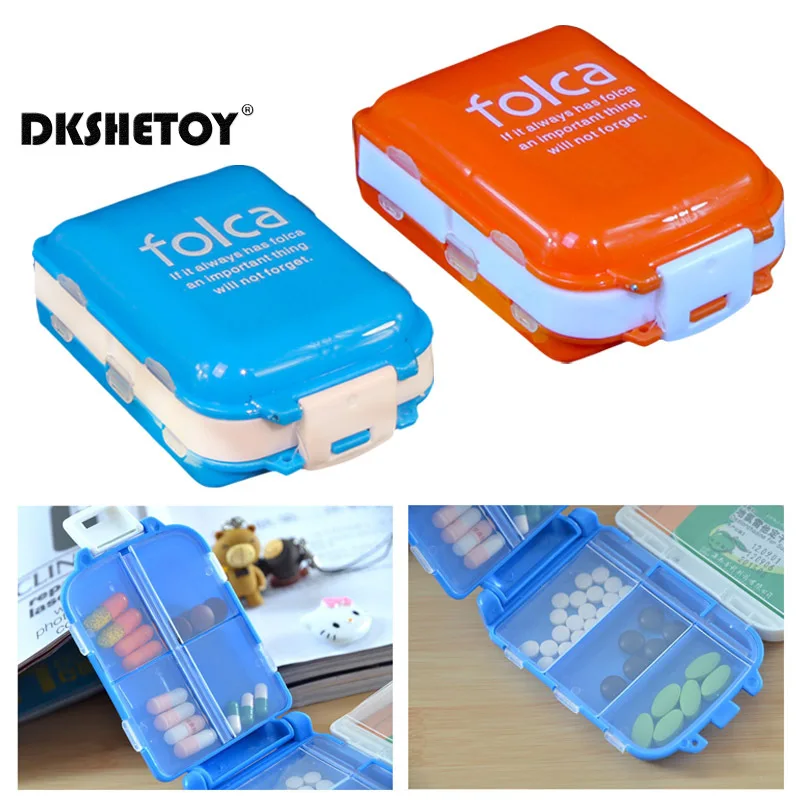 Weekly pill case organizer Folding Three layers Medicine Vitamin Box Portable Travel Drug Storage Case Container dispenser