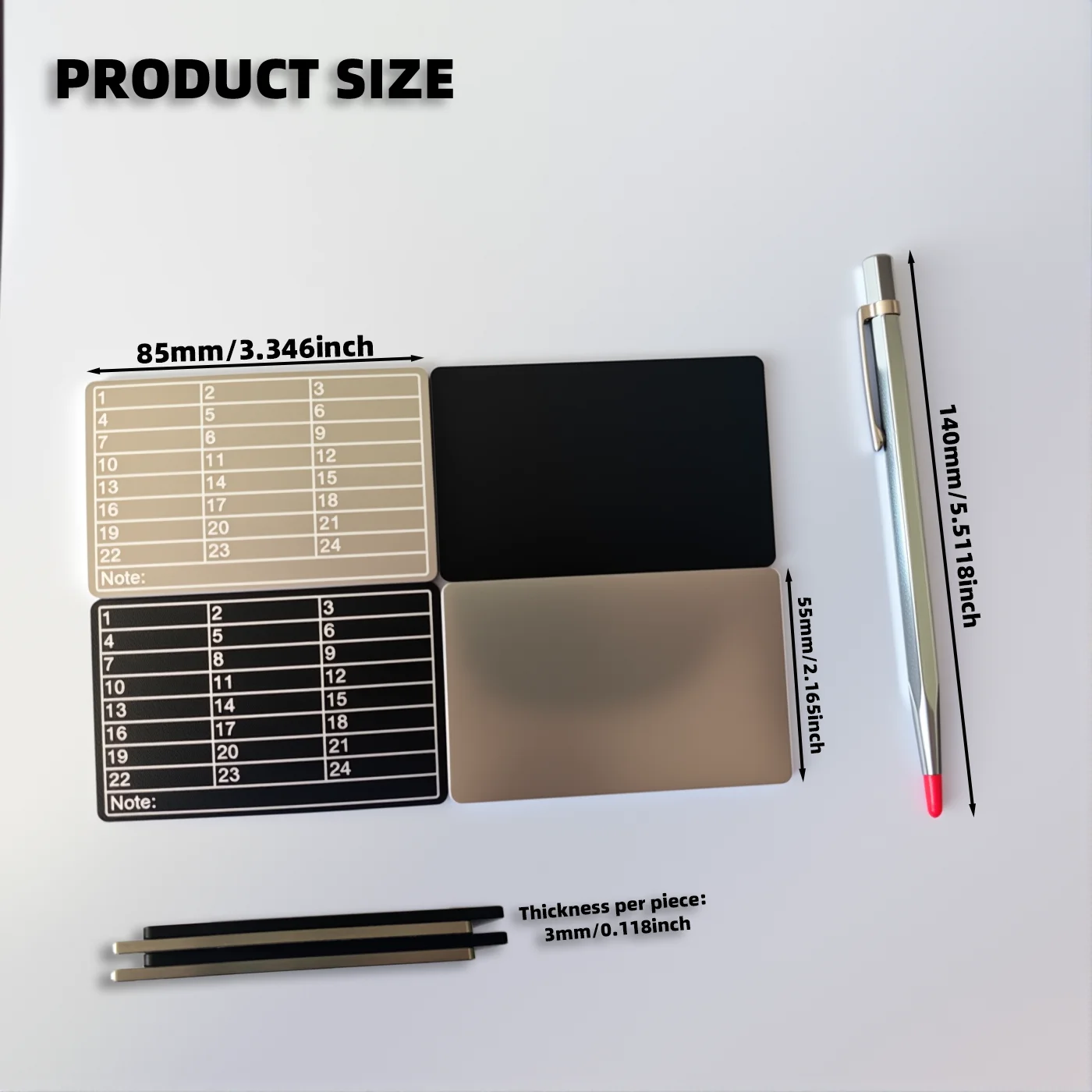 Multiple Color Aluminum Metal Password Book with an Iron Pen Suitable for Bitcoin Password, Cryptocurrency Password Safe