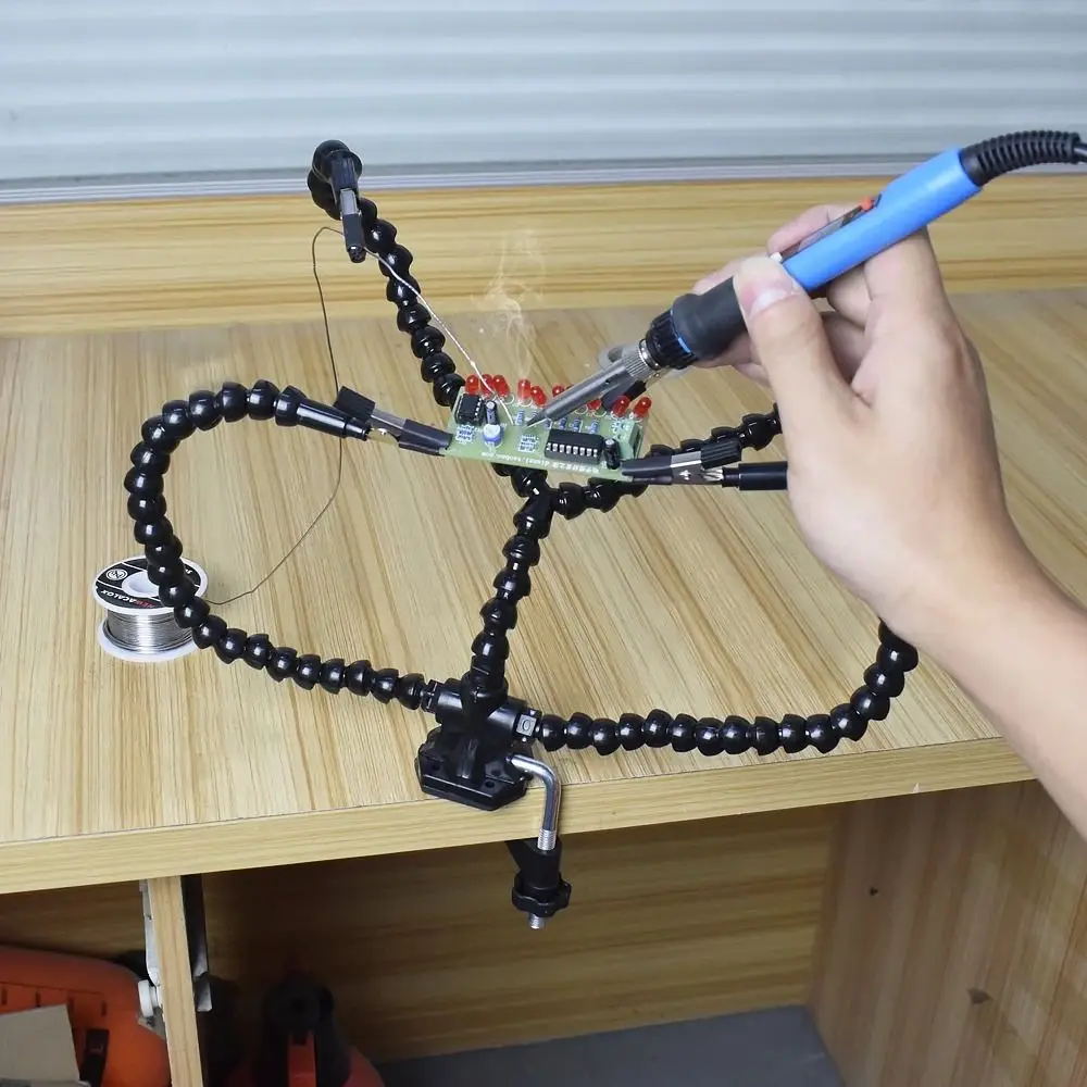 Soldering Helping Hands Tool Adjustable Multi-Purpose Soldering Station Holder Strong Resilience Non-slip Third Hand Tool