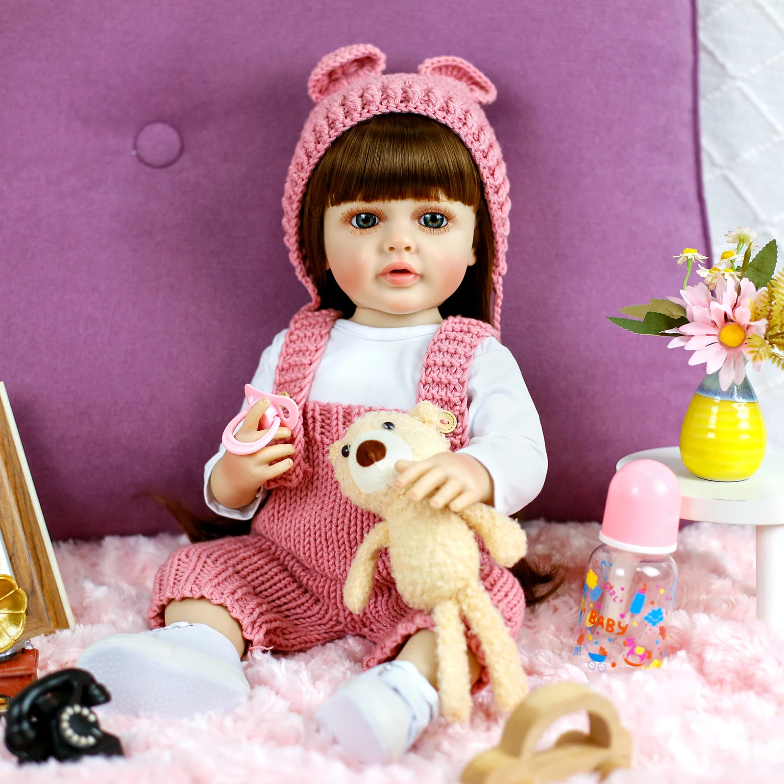 55CM Reborn Pop Meisje Betty Volledige Zachte Siliconen Vinyl Peuter Prinses Levensechte Bebe Babypoppen voor Meisjes Speelgoed Geschenken