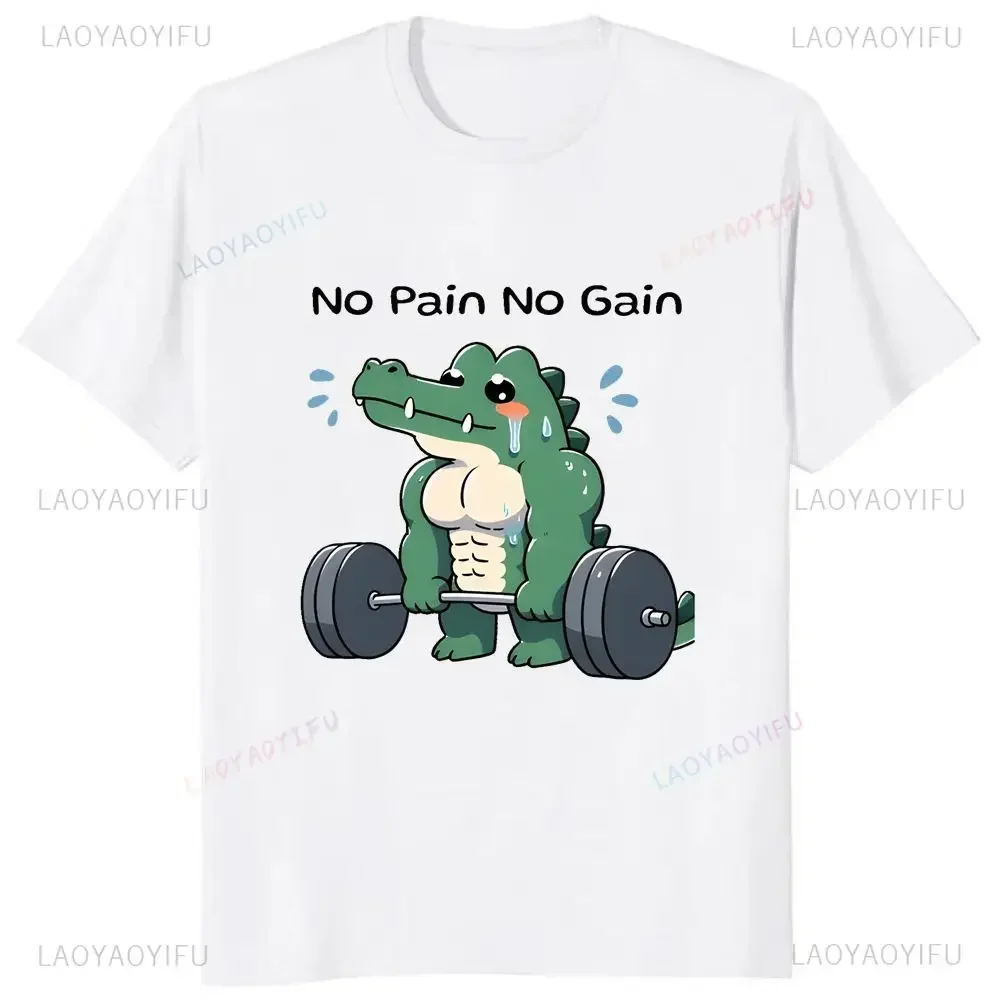 No Pain No Gain No Escape Hilarious Gym Training and Fitness Enthusiast T-shirts