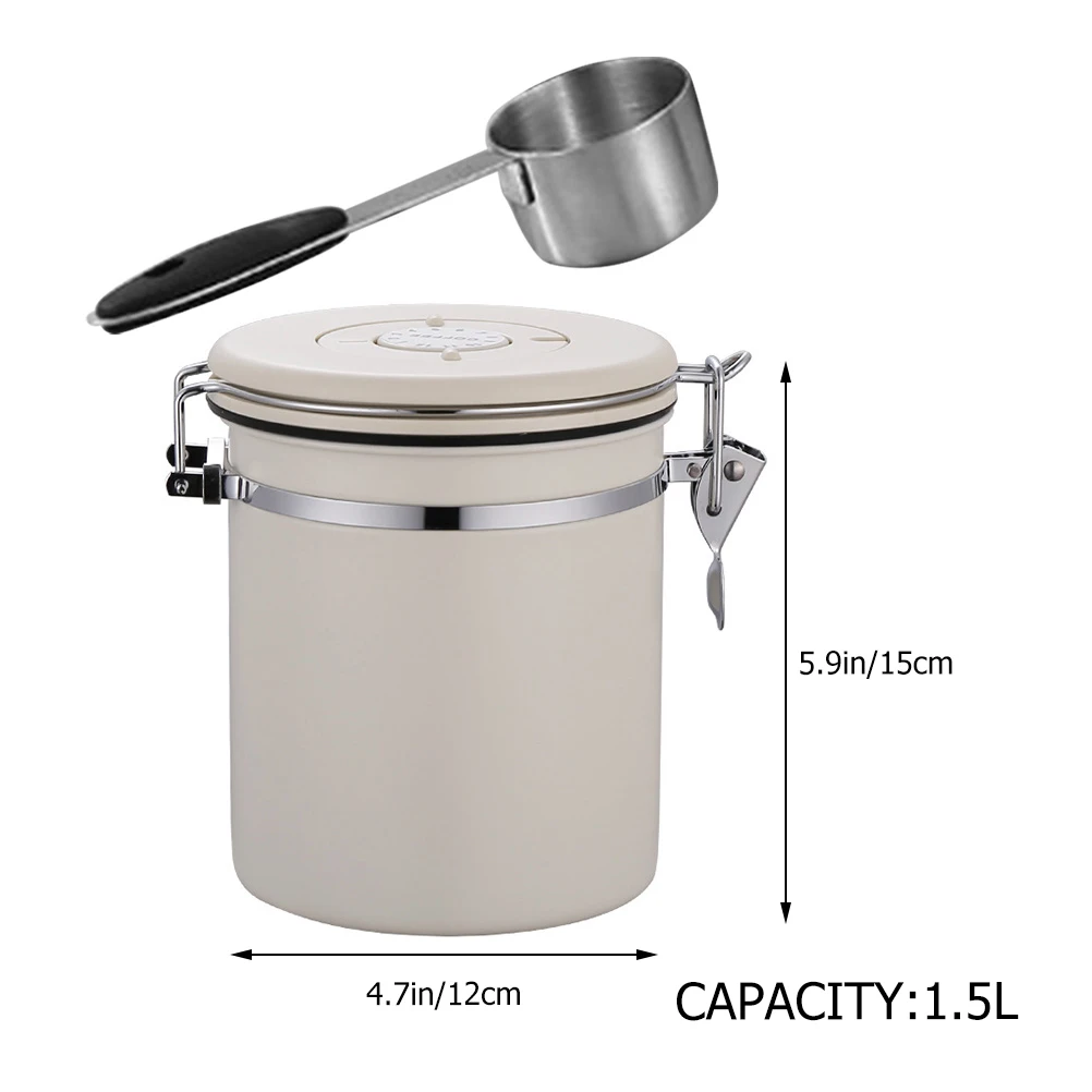 

Stainless Steel Airtight Canister Tea Coffee Bean Jar Sealed Container Kitchen ganizer Food Storage Box Airtight