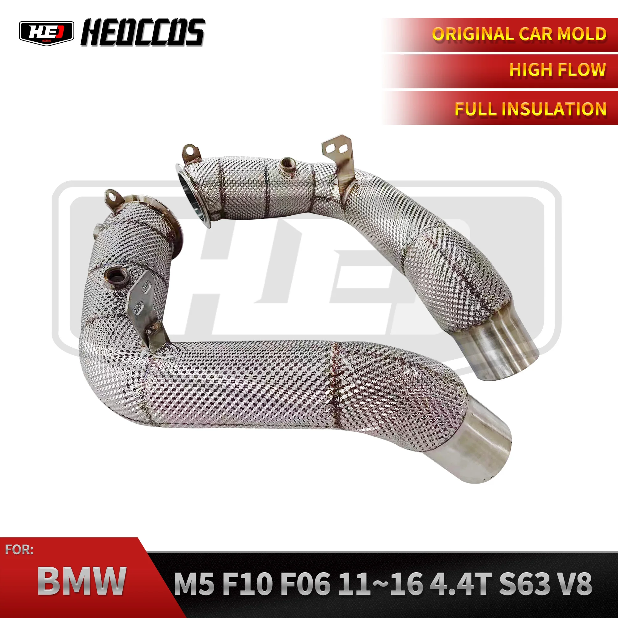 HEO Car Exhaust Catalyst For BMW M5 F10 F06 11~16 4.4T S63 V8 Stainless Steel Insulation Material Performance Downpipe