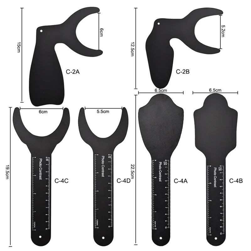 치과 사진 배경 보드, 구강 교정 사진 대조기, 구강 뺨 플레이트, 블랙 이미지 대조 보드, C-4B