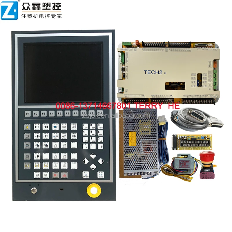 Techmation PILOT 3A with HMI-M12M panel (12.1inch TFT LCD ) Control System , PILOT3A PILOT3 PLC For Injection Molding Machine