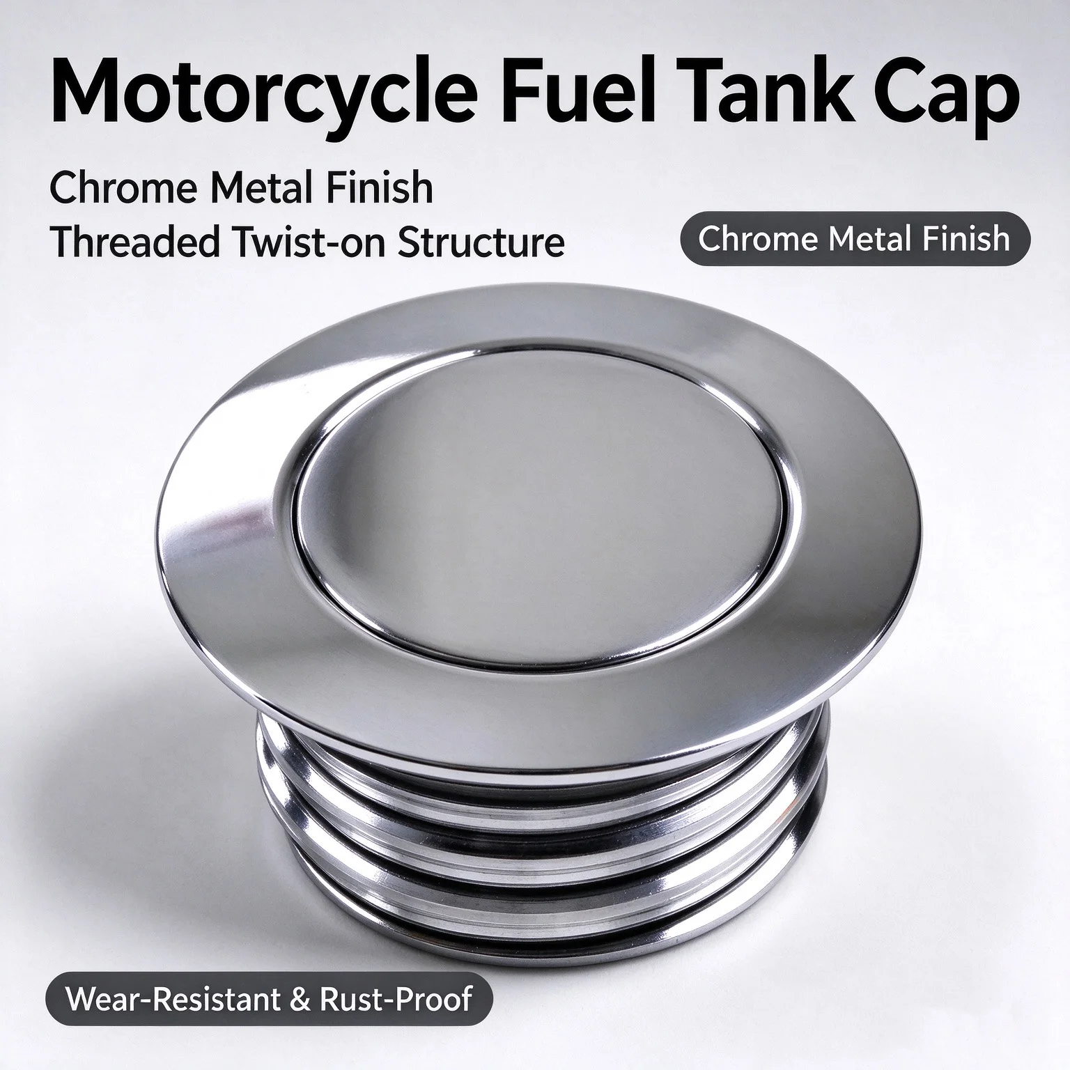 Universal Retro Prince Loading Bobber Chopper Motorcycle Fuel Tank Cap Pop-up Gas Cover
