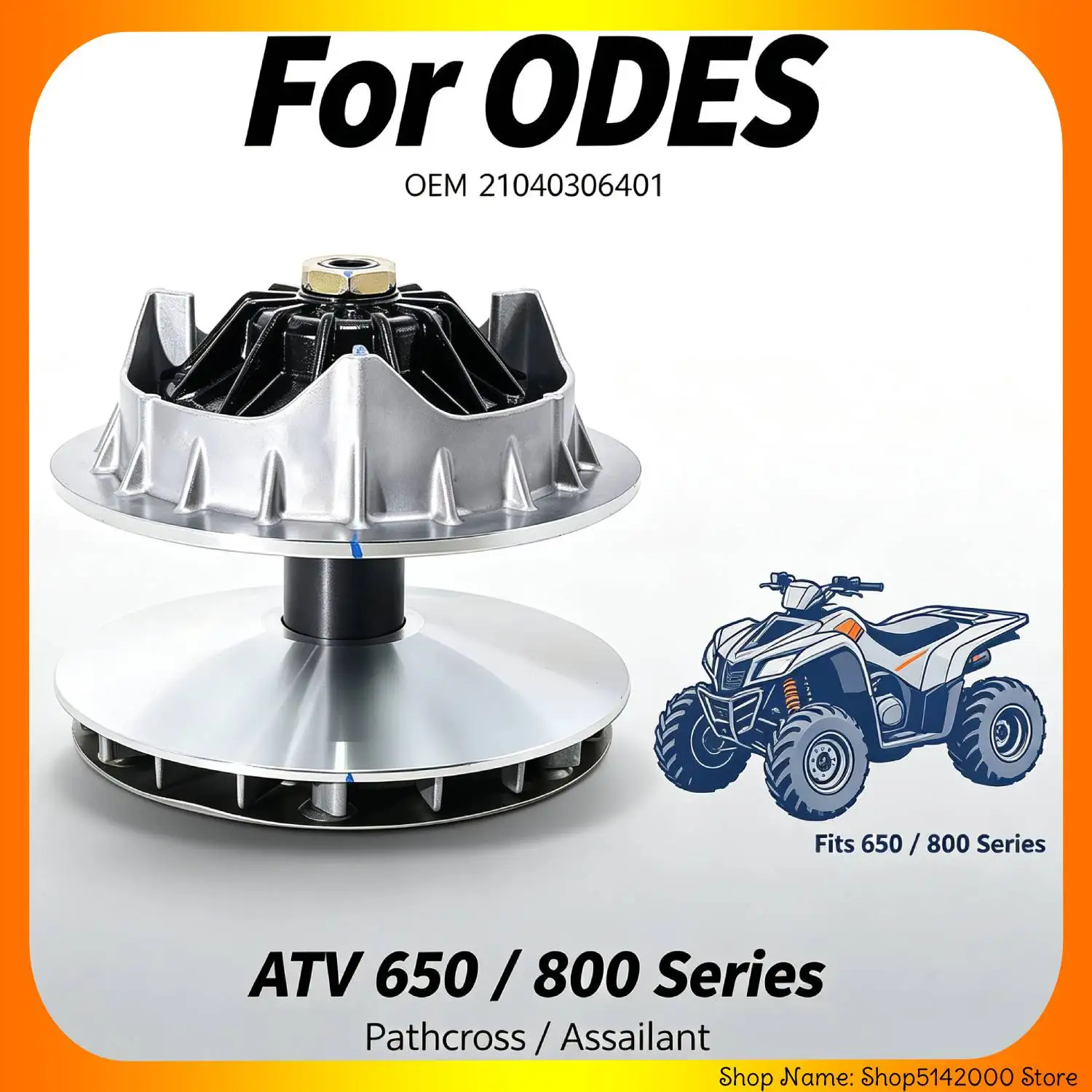 Primary Drive Clutch Variator 21040306401 For ODES 650 800 ATV Pathcross Assailant 800 UTV Drive Clutch Replacement Assembly
