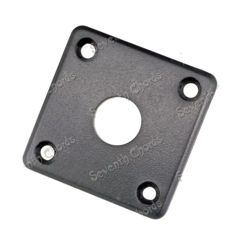 4Pcs Plastic Square Guitar Plates Jack Plate Cover for Electric Guitar Black Cream White for Choose Guitar Accessories
