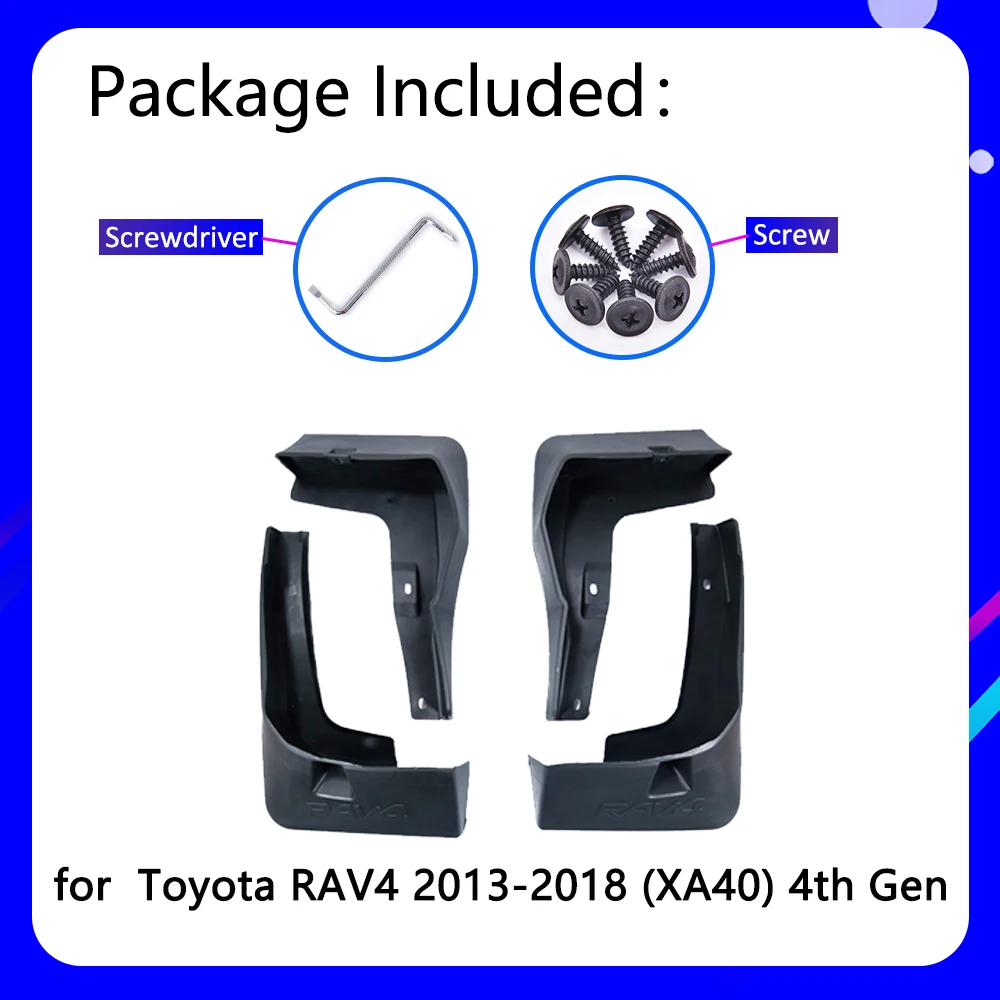 Mudguards for Toyota RAV4 RAV 4 XA40 40 2013~2018 2014 2015 2016 2017  Car Accessories Mudflap Fender Auto Replacement Parts