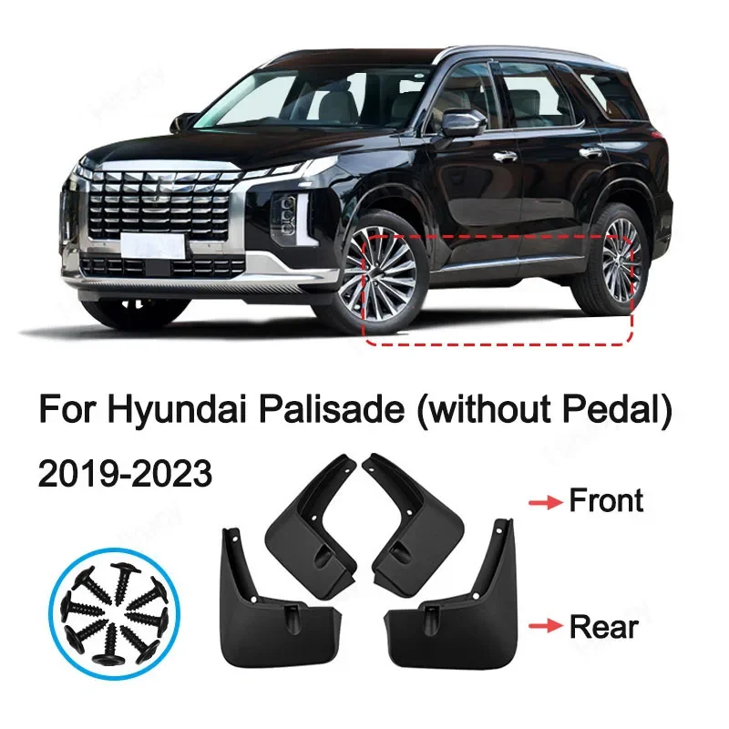 For Hyundai Palisade 2023 2020 2019 Rear Wheel Mud Flaps Car Accessories Splash Guards Fenders 2023 Hyundai Palisade Mud Guards