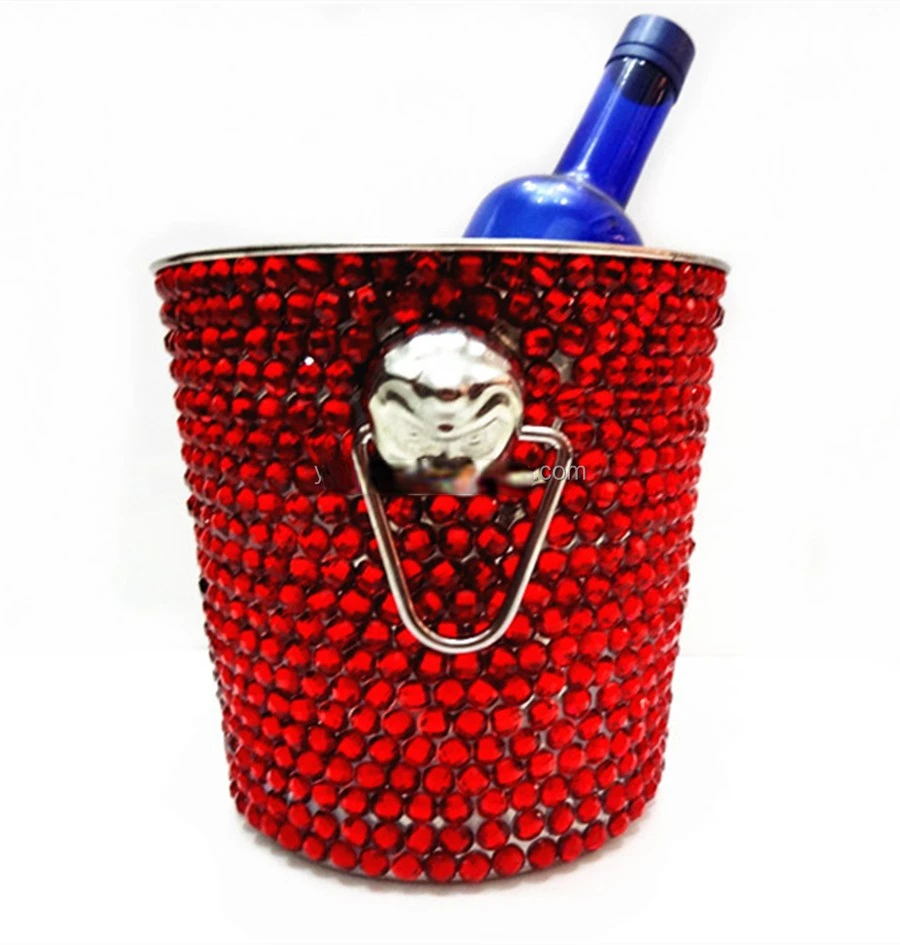 stainless steel ice bucket with bling Ice Bucket with Lid and Strainer - Well Made Insulated Stainless Steel Double Wall