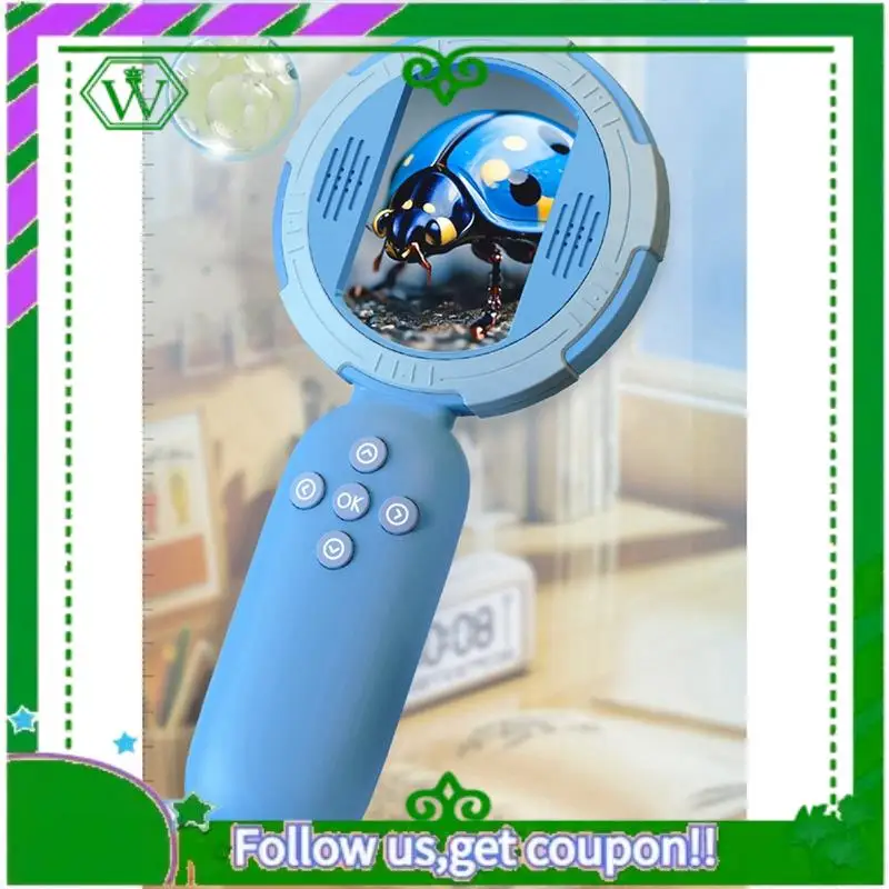 Reliable-Digital Microscope With 2Inch IPS Screen 100X Pocket Magnifying Glass With Light For Adults Coin Magnifier With 8 Leds