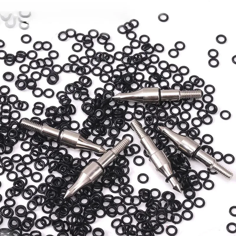 Rubber Anti Slip Anti Loose O-Rings Arrow Tip Washers Gaskets 50/100pcs Archery Accessories for Arrow Points Hunting Shooting