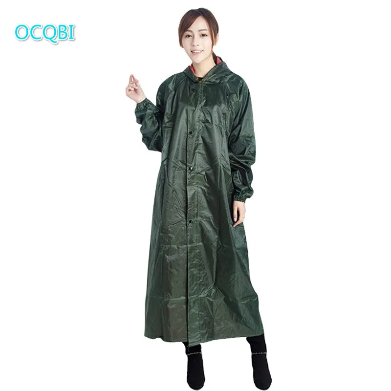 

Raincoat Long women trench coat windproof man Oxford cloth rain coat adult hiking Poncho. long coat men 190T Nylon Fabric