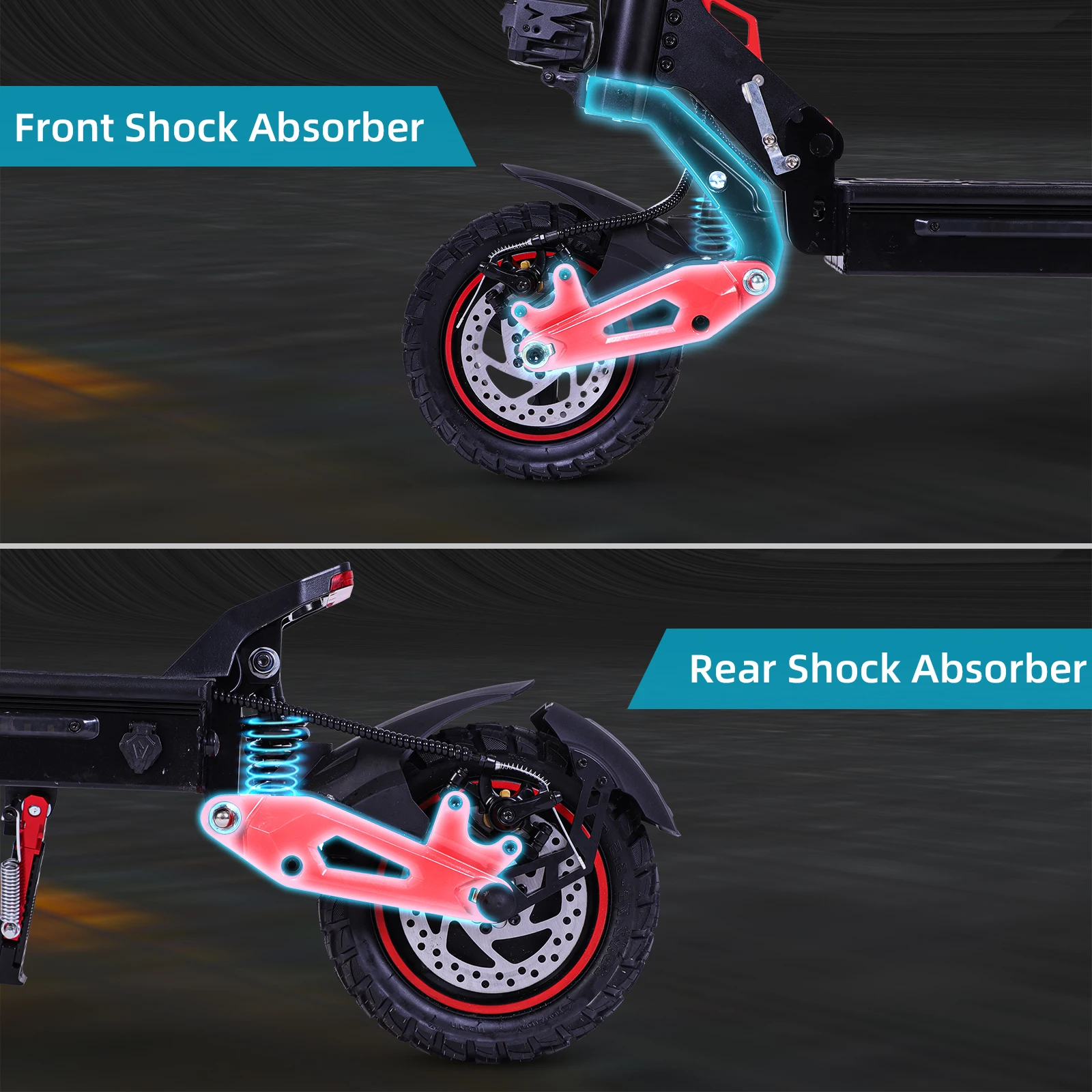 USA CA UK EU Warehouse 1600W Off Road Electric Scooter for Adult 48V 18Ah Speed 28mph Range 30miles Foldable Commuting eScooter