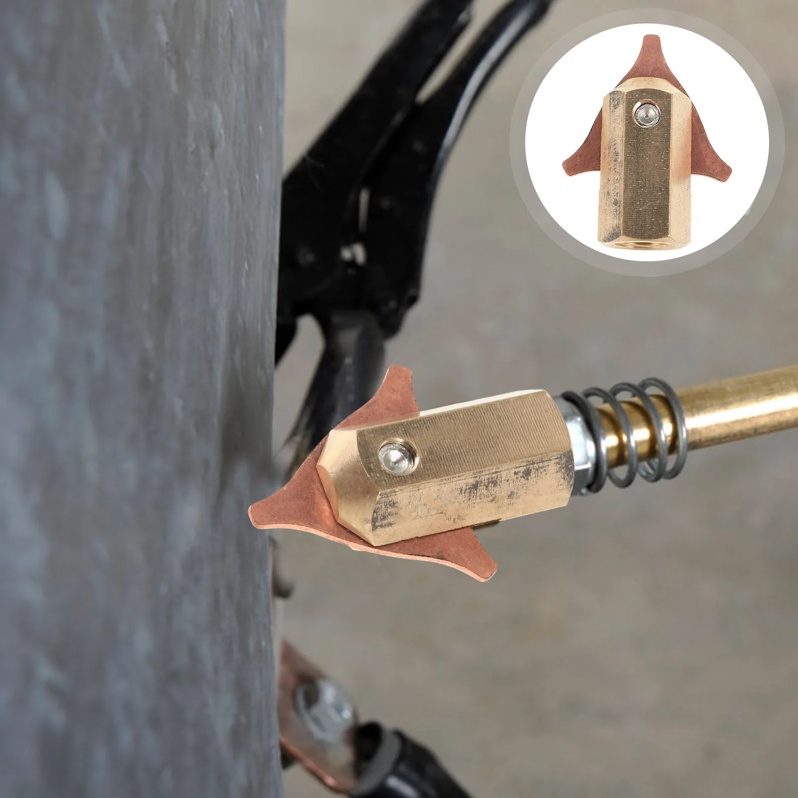 

Triangle Spot Welder Attachment Car Body Repair Sheet Metal Repair Chuck Copper Material Auto Dent Remover Automotive Tools