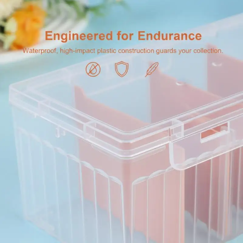 

Clear Plastic Compartmentalized Organizer Box Holds 550+ Game Cards Storage Box With Adjustable Divider For Cards 1PCS
