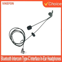 Bluetooth Intercom Type-C Interface left and right ears In-Ear Headphones For EJEAS V4 Plus/V6PRO+ Motorcycle Referee Helmet