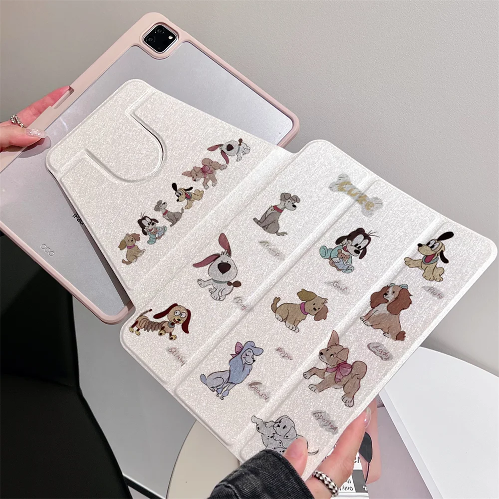 

Puppy PU Acrylic Rotation Case for iPad Pro 11 M4 Air 11inch 10th 11th Gen 10.9 Air 4/5 7/8/9th 10.2 pro10.5 5/6th 9.7in Mini6/7