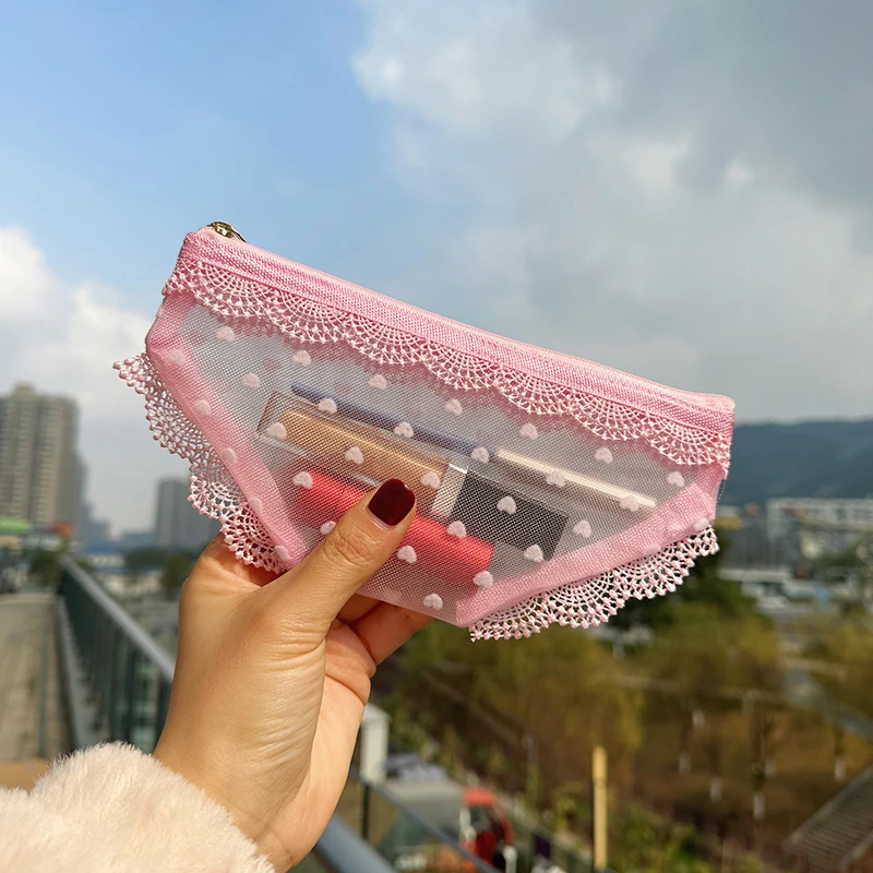 Hot Briefs Shape Travel Cosmetic Bag Fashion Mesh Toiletry Bag Makeup Storage Pouch Clear Zipper Cosmetic Bag