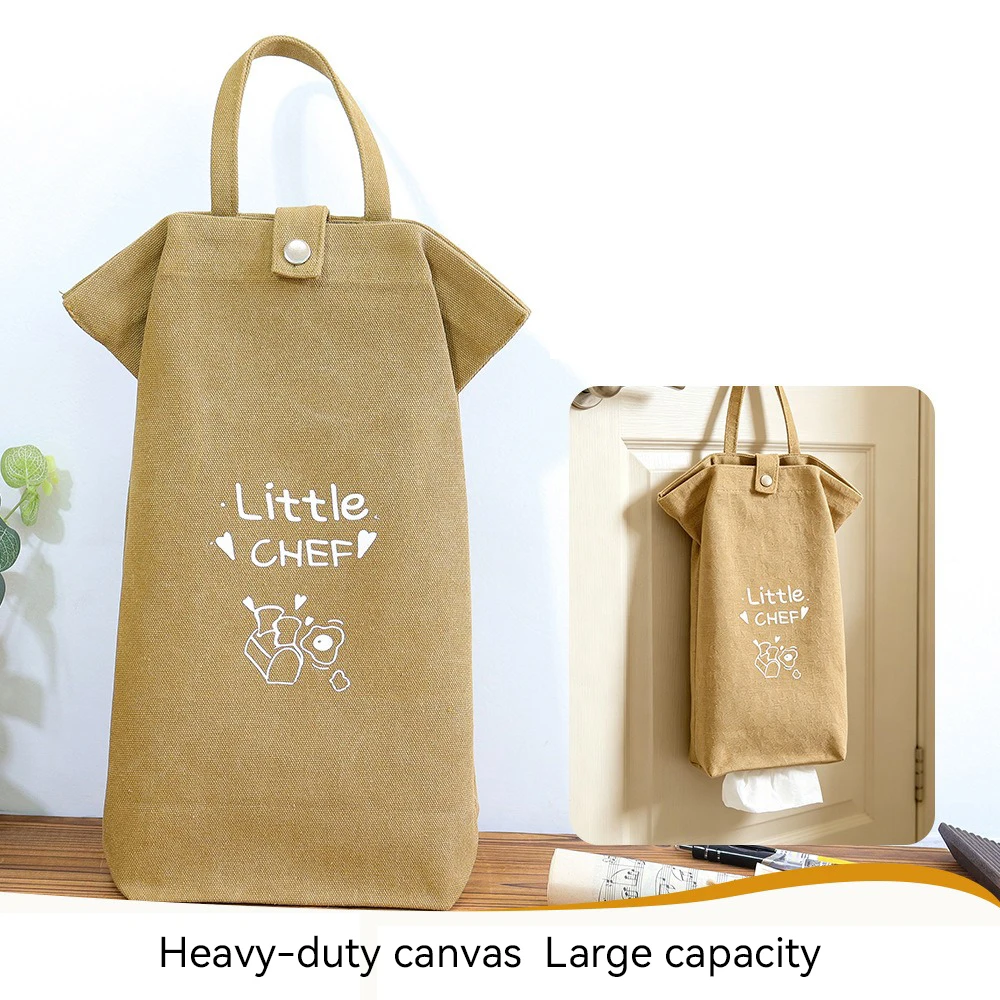 Heavy-duty canvas tissue paper bag-handy for carrying tissues in the home dining room camping Tissue paper storage bag for use i