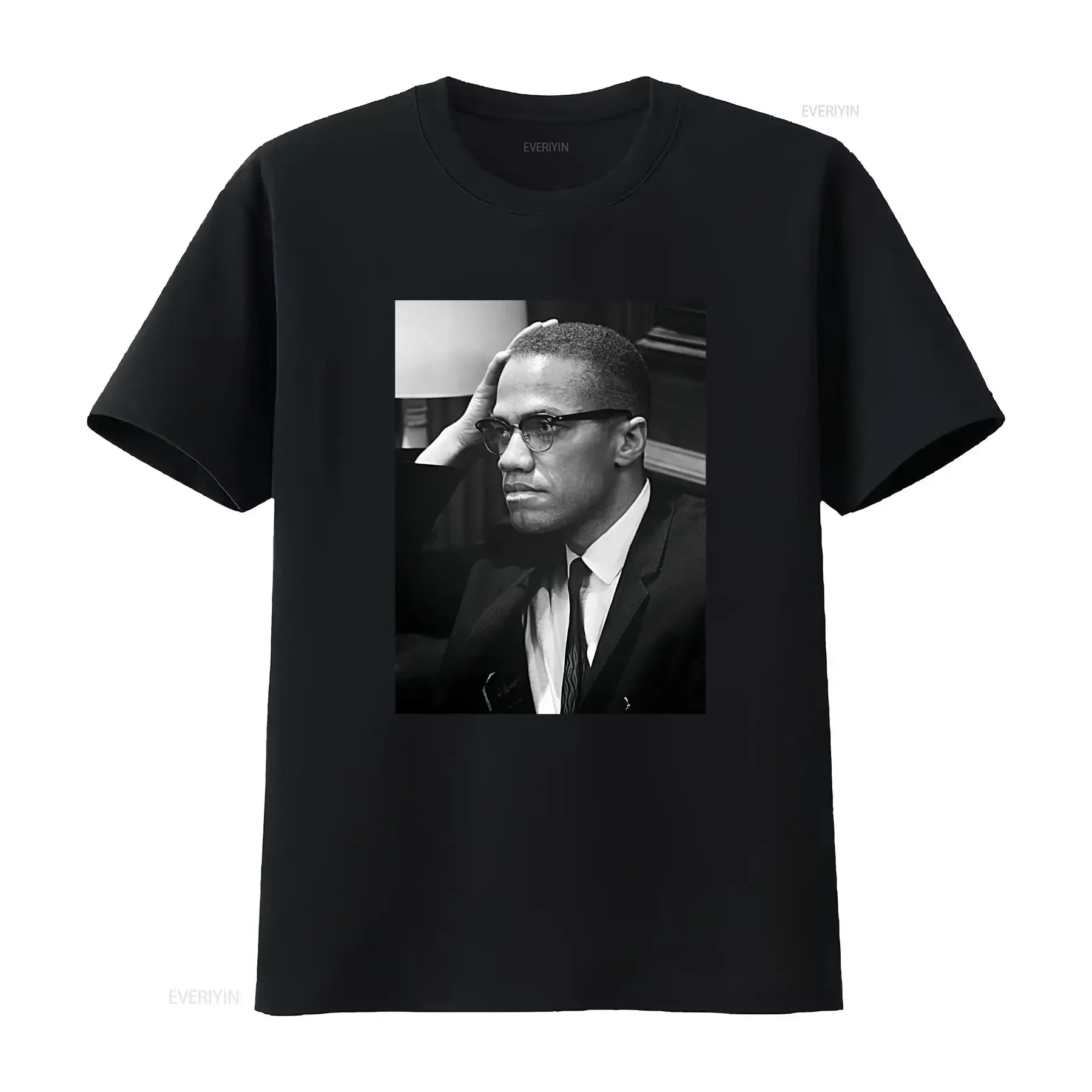 MALCOLM X T shirt For father day new color vintage Washed fashion Comfortable Versatile Casual streetwear designer clothes