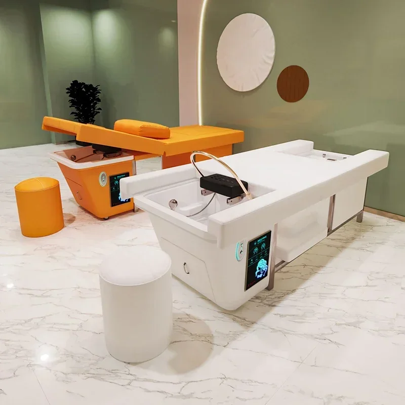 Hair Spa Washing Bed Hairdressing Shampoo Pedicure Wash With Chair Professional Massage Washbasin Thai Backwash Units Salon