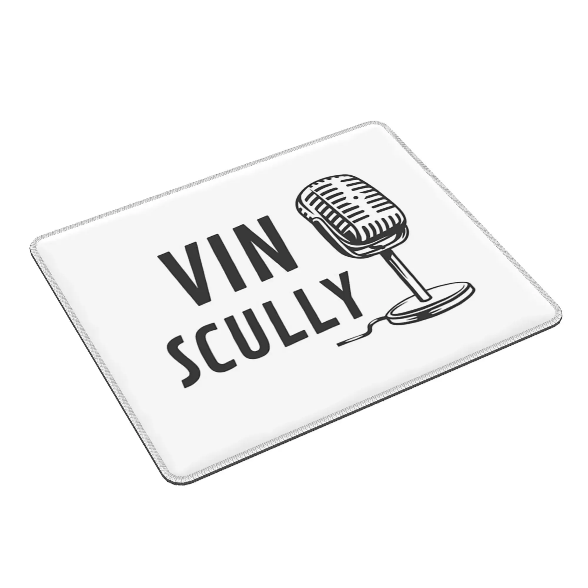 

VIN SCULLY, microphone design Mouse Pad Computer Keyboard Mouse Mat Gaming PC Laptop Desk Mat Office Accessories Table Mats