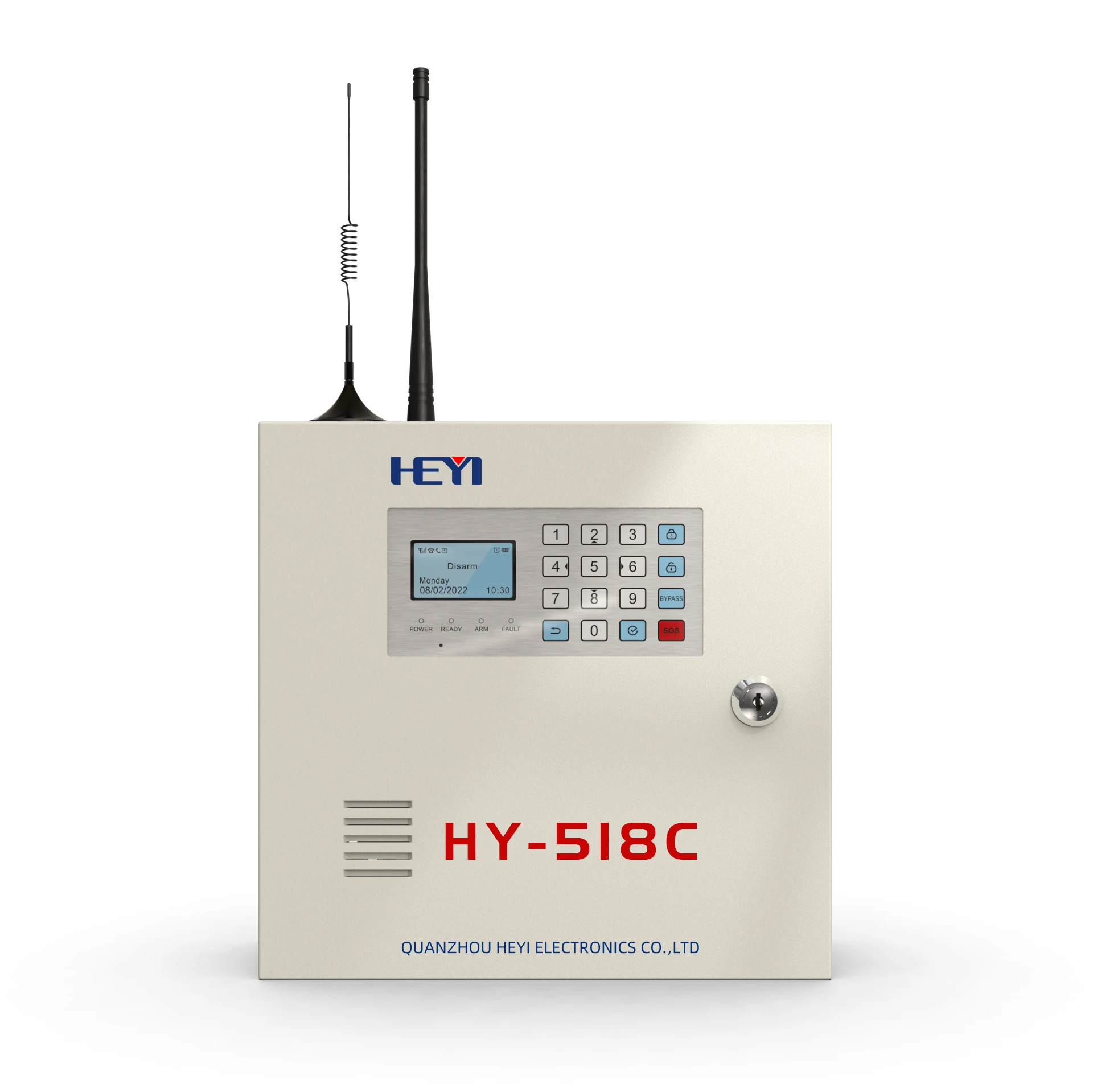 Hot Sale HEYI Industrial Engineering Wired Wireless 2G 4G LAN PSTN Alarm Panel for Perimeter Fire Intrusion Intruder System