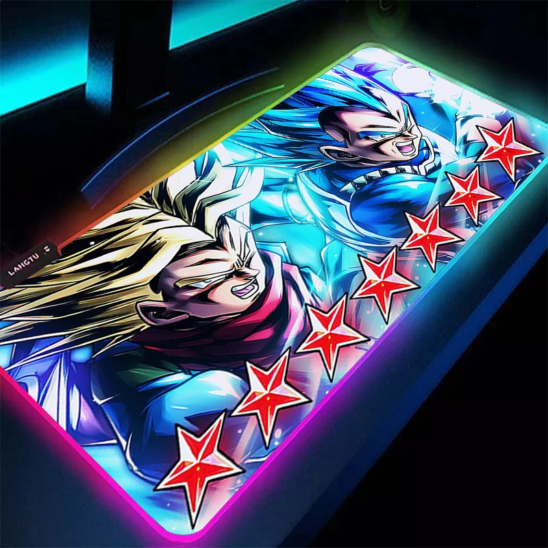 

Dragon Ball Z RGB Mouse Pad DBZ 90x40cm Backlight Gamer Keyboard LED Desk Mouse Mat Carpet Rubber Tapis Souris Gaming Mousepad