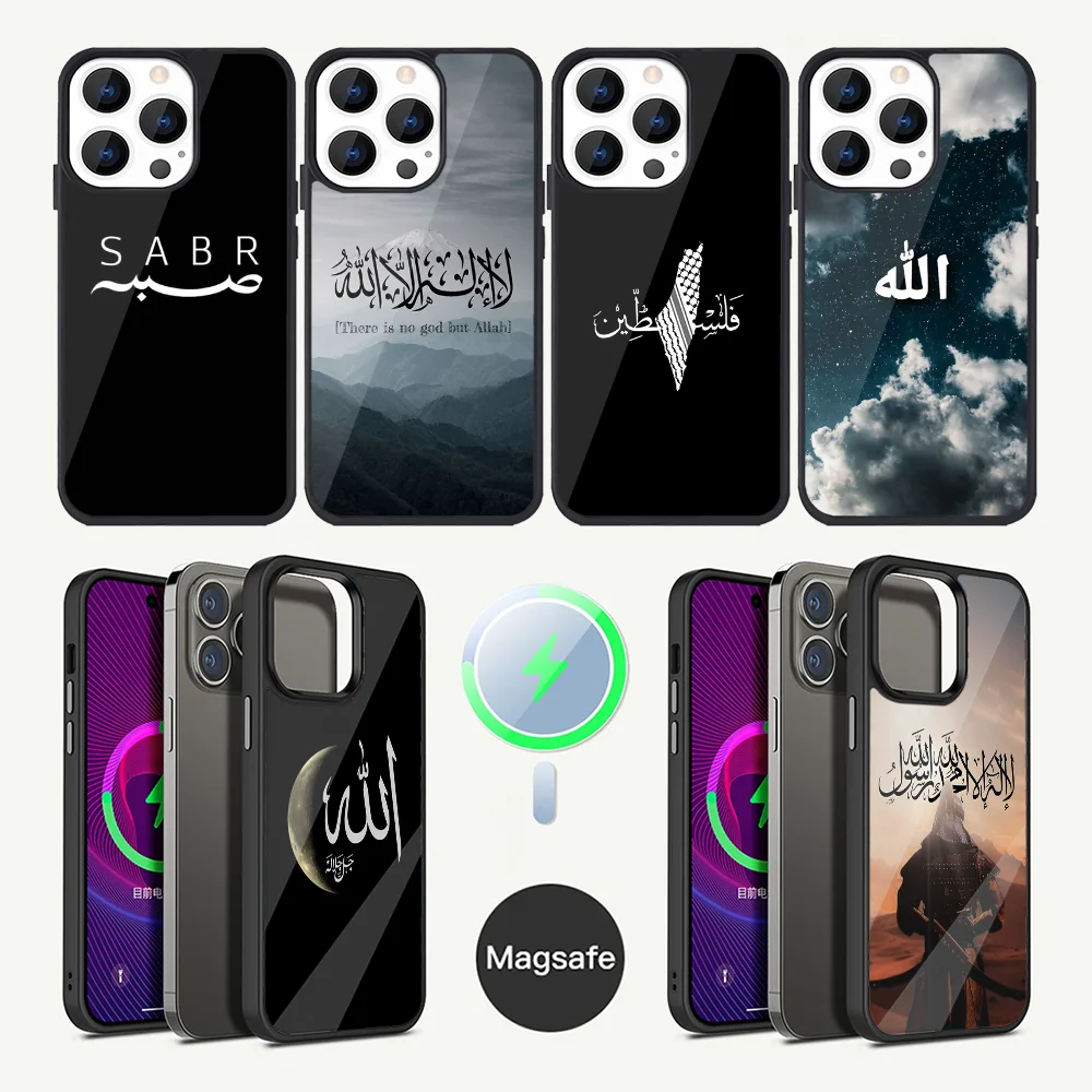 

M-Muslim I-Islam Bismillah Allah Phone Case For iPhone 16,15,14,13,12,11,Plus,Pro,Max Mini Magsafe Magnetic Wireless Charging