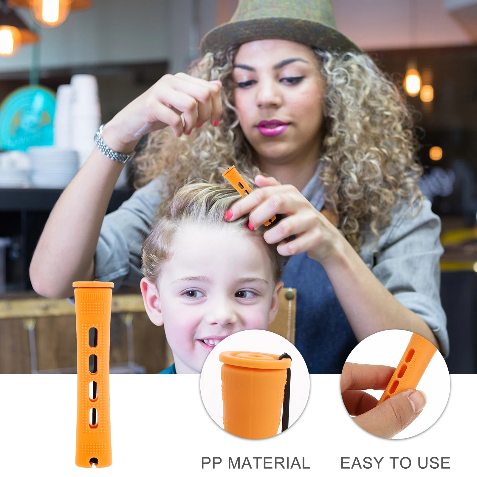 

20pcs 2.2CM Plastic Curlers Caps Lightweight Portable for Home Travel Use Plastic Hair Curlers Wave Hair Tools