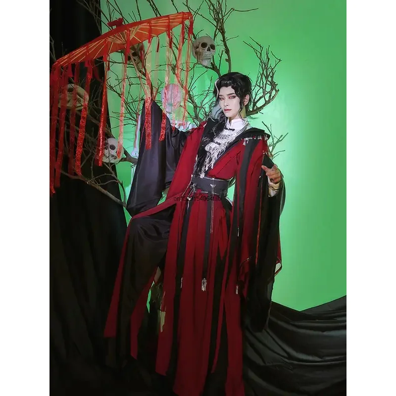 TGCF شيه ليان هوا تشنغ تأثيري حلي تيان غوان Ci فو المطر الدموي استكشاف الزهور كوس فستان المسلسلات التلفزيونية الصينية Hanfu مجموعة كاملة