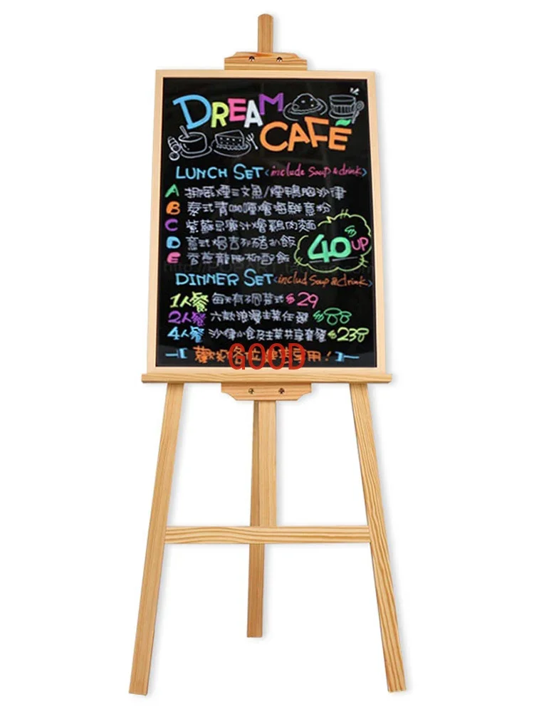 Support en bois massif, petit tableau noir