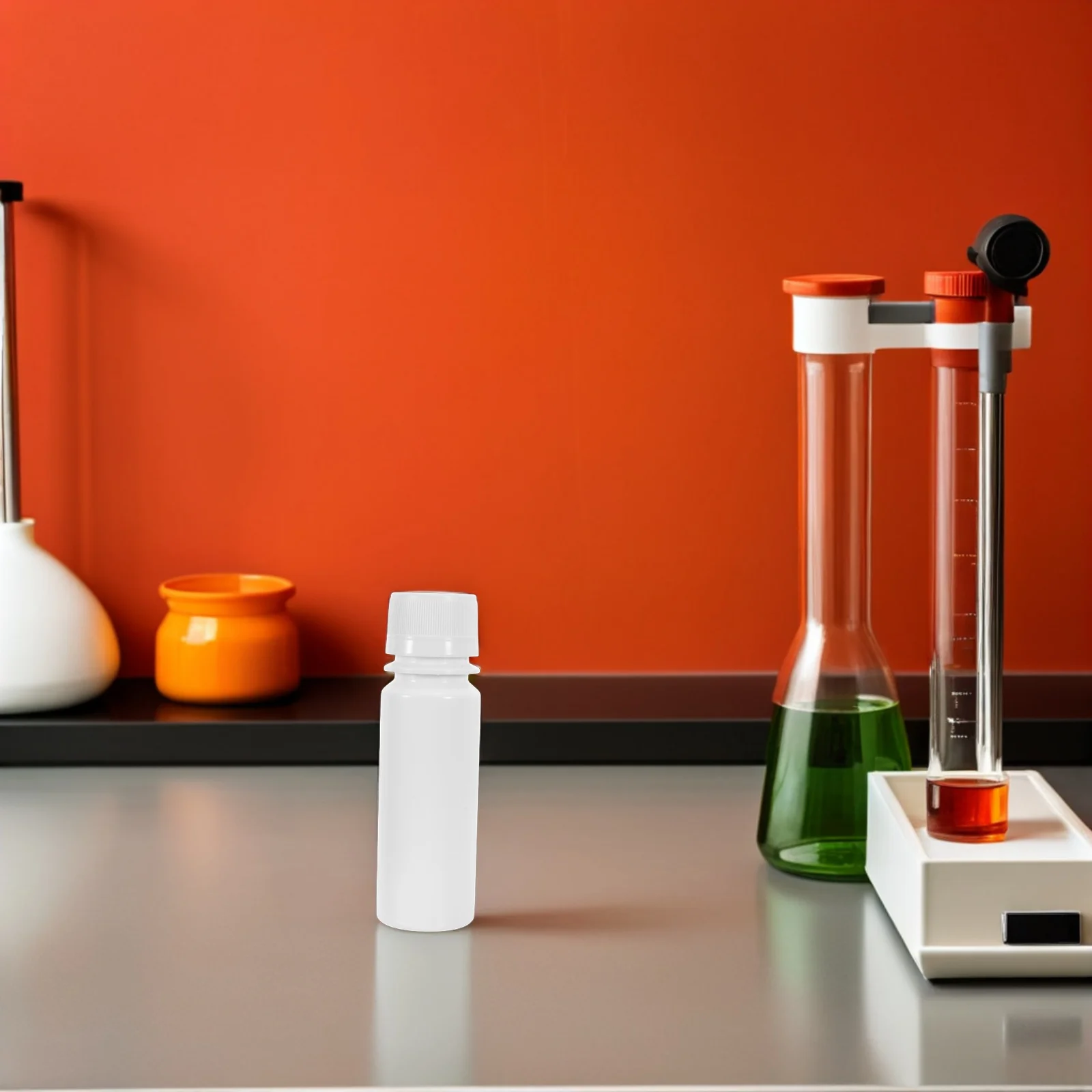 

12Pcs Oral Liquid Bottles Wide Mouth Plastic Screw Cap Safety Lid Leak Proof Medicine Reagent Container Storage