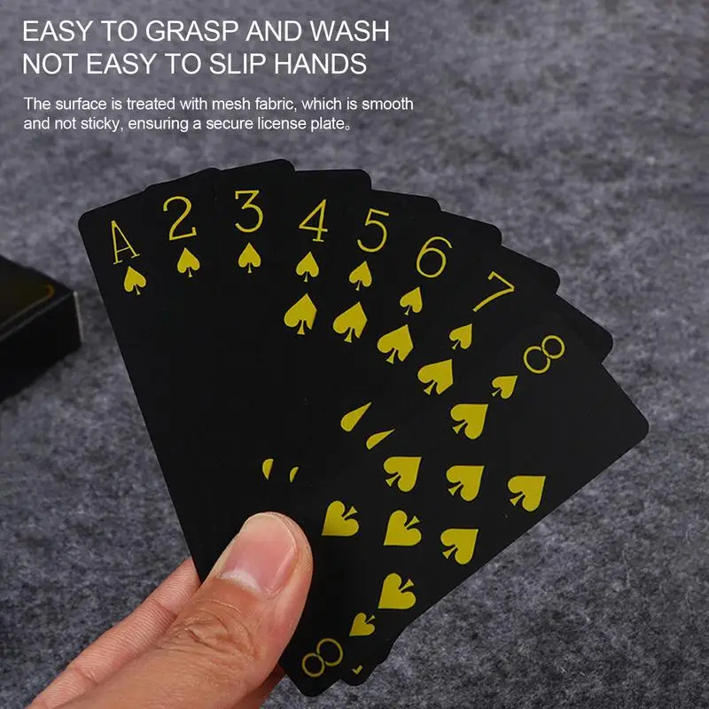 Professional Poker Cards waterproof fluorescent playing cards glow in the dark poker chips Black Skull Design Playset for adults