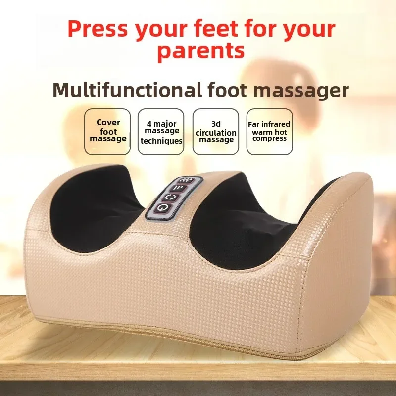 Electric Foot Massager Heating Therapy Hot Compression Shiatsu Kneading Roller Muscle Relaxation Pain Relief Foot Spa Machine