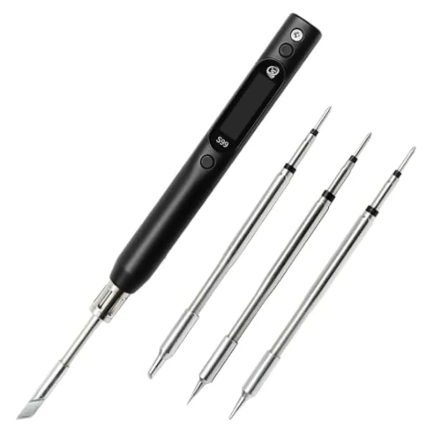 

S99 Soldering Iron Kit 150W Electric Soldering Iron with 4 Soldering Tips OLED Digital Temp Calibration 50°C-500°C Adjustable T