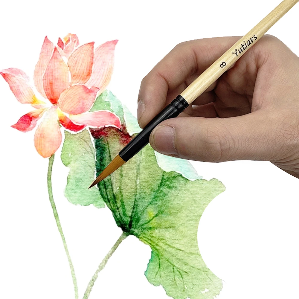 Yutiars Professionelles Künstler-Pinselset - 6 Stück, Nylonborsten für Aquarell, Acryl, Ölmalerei, Basteln & Gesichts- und Körpermalerei – Detail 5