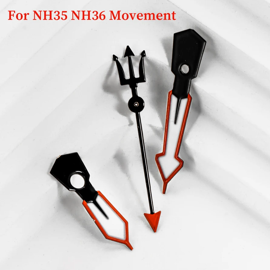 Luxury Modification Accessories 3 Pcs Watch Hands for NH35 NH36 Movement Green Luminous Hands Watch Accessories