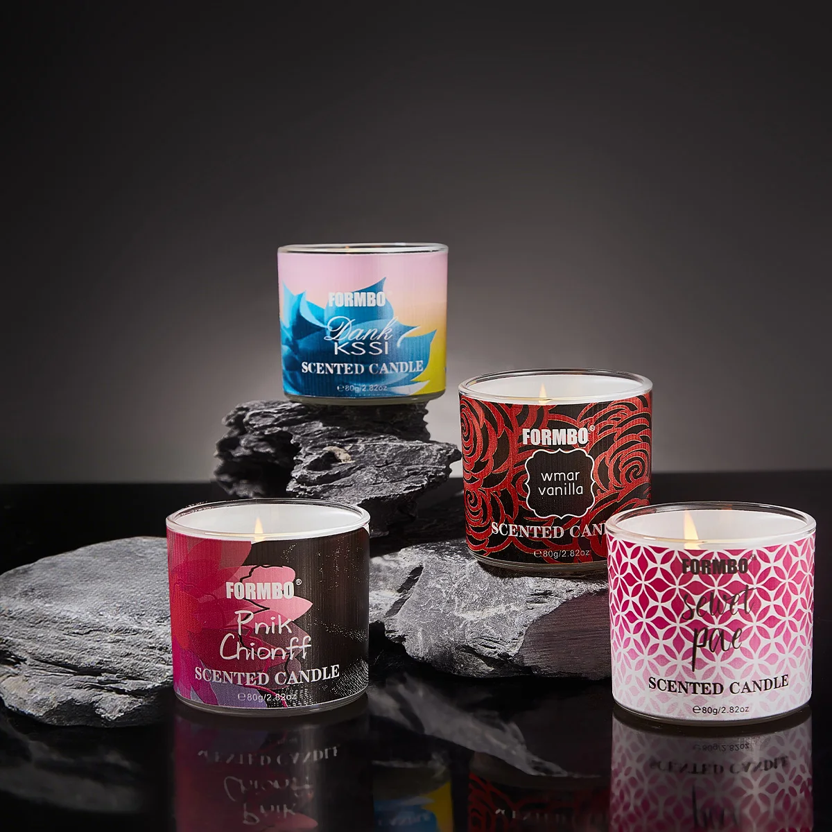 

Домашняя ароматическая ароматерапевтическая свеча Роскошная стеклянная банка Ароматическая свеча и коробка Длительное горение и сильно ароматизированное