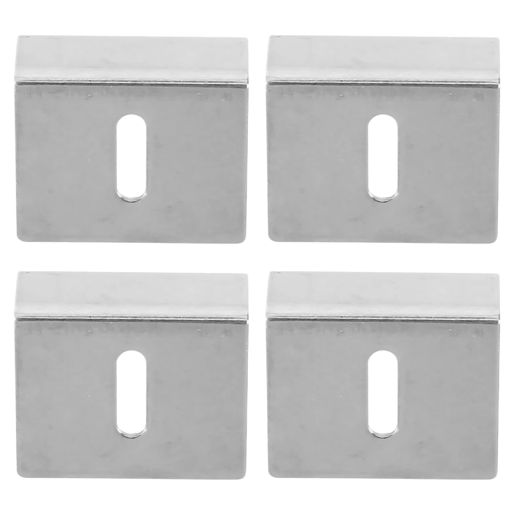 

4pcs Metal Clips Holder Heavy Duty Wall Mounting Brackets Frameless Mirror Hangers Mirror Mounting Hardware Wall Hanging Clamps