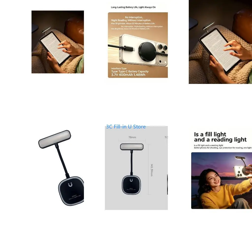 G8TA Portable Rechargeable Photo Light With 2500K To 4500K Color Adjustment