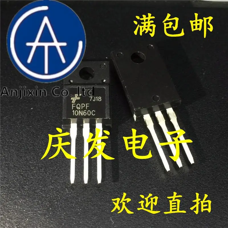 

10pcs 100% orginal new in stock FQPF10N60C 10N60 TO-220 field effect tube