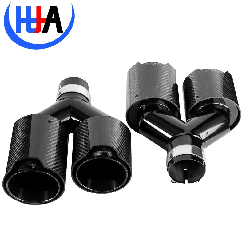 

1 pcs Lfet or Right Auto decorative Carbon Fiber Glossy Surface Replace tailpipe throat For BMW 3 SERIES F30LCI B38 BMW M CAR